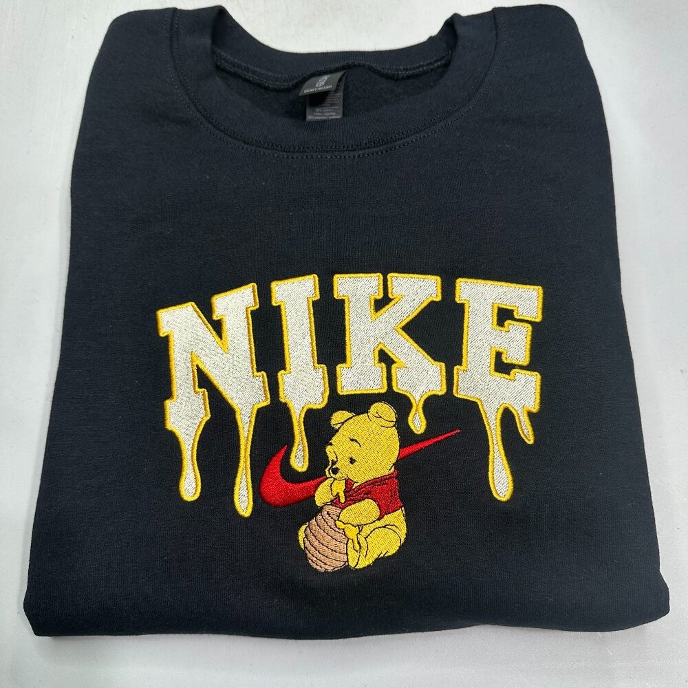 Nike Winnie The Pooh Embroidered Adult Unisex Crewneck Sweatshirt Honey Drip - Picture 6 of 12